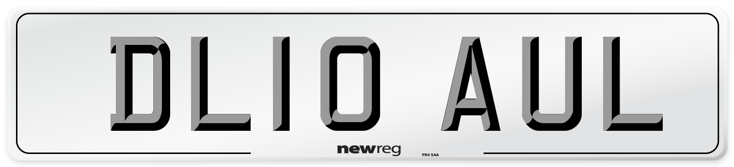 DL10 AUL Number Plate from New Reg